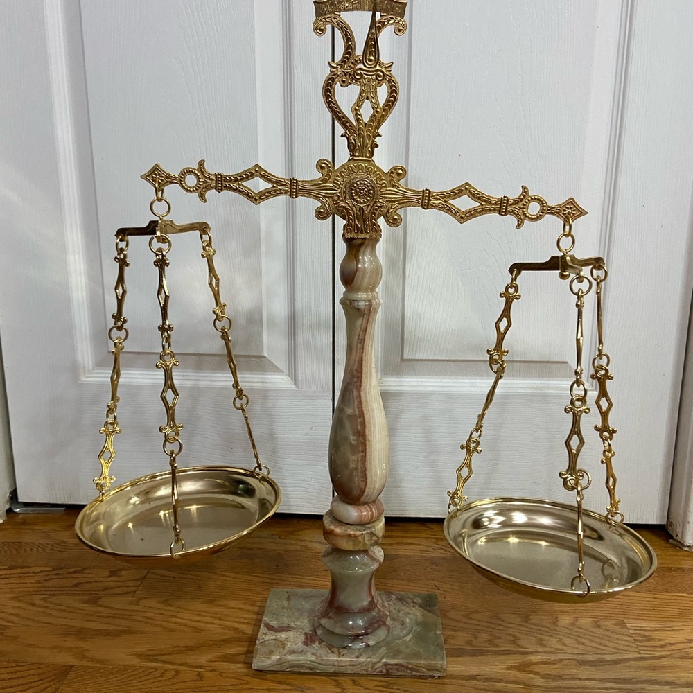 Antique Italian Giuliani Creation Scales of Justice